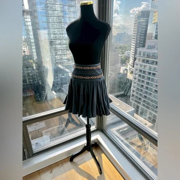 🆕 ISABEL MARANT ETOILE 🧿 NWOT Breeda Cotton Embroidered Mini Skirt -SZ 38 - Picture 2 of 16